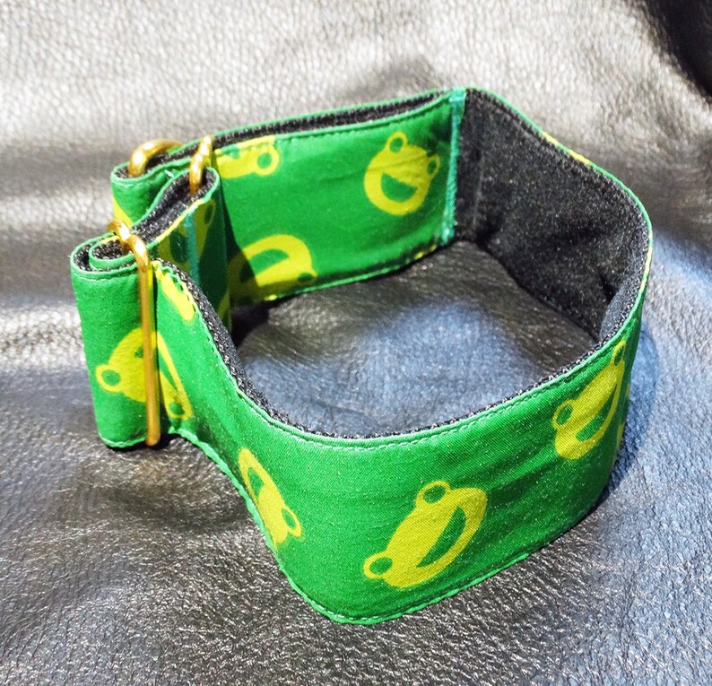 Martingale Dog Collar Adjustable Size New OOAK Frog Pattern Etsy