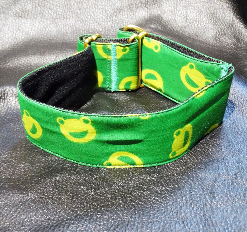 Martingale Dog Collar Adjustable Size New OOAK Frog Pattern Etsy