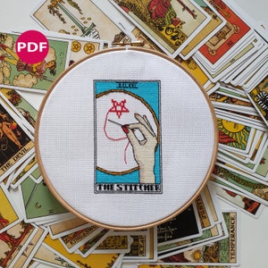 Tarot cross stitch - The Stitcher - PDF Pattern, Instant Download