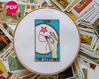 Tarot cross stitch - The Stitcher - PDF Pattern, Instant Download