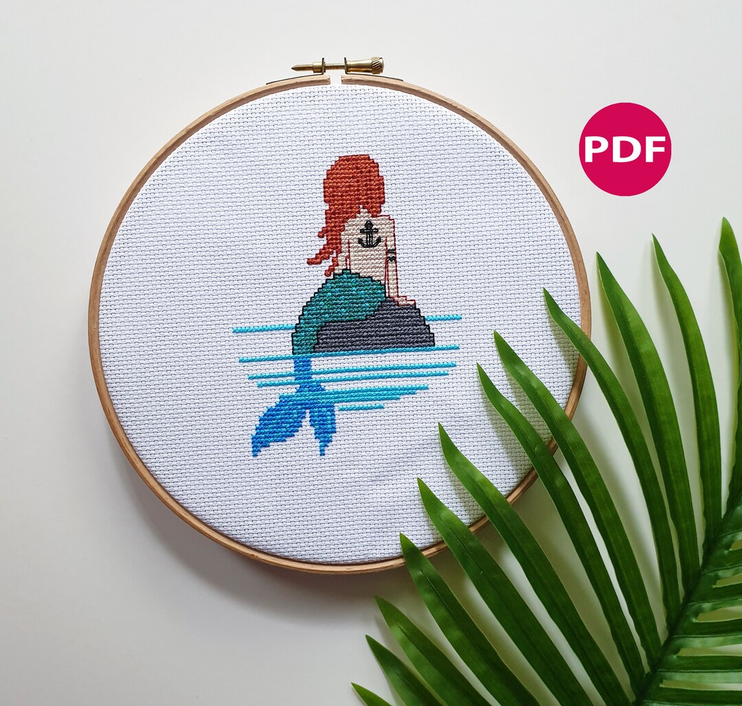Mermaid Tattoo Cross Stitch - PDF Pattern, Instant Download - Etsy