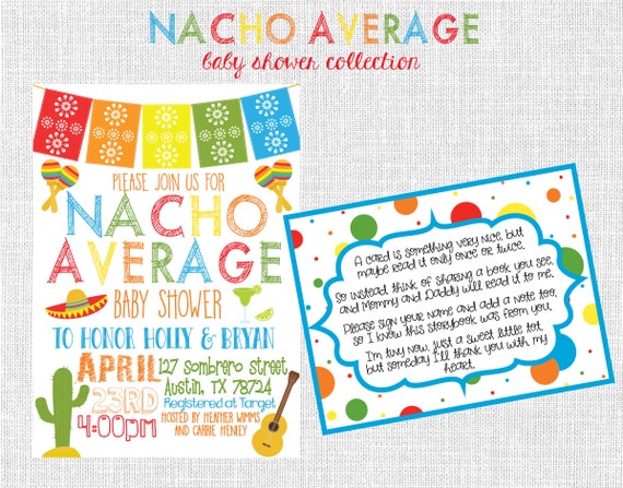 nacho average baby shower invitations
