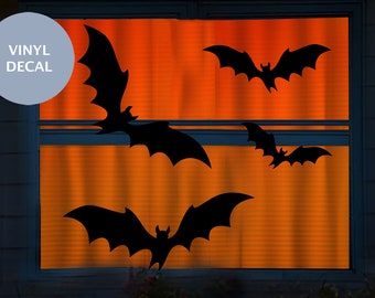 Halloween Bats Door Decal, Nightmare Decorations, Halloween Decor