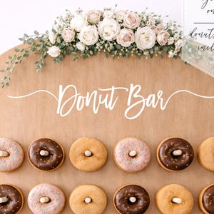 Rustic Wedding Donut Bar Decal: Custom Dessert Table Sign