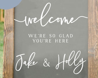 Welcome To Our Wedding Sign, Wedding Decal, Acrylic Wedding Sign