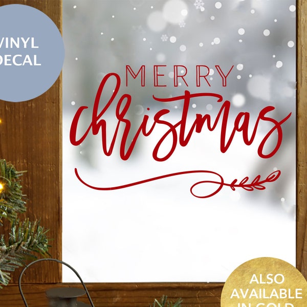 Christmas Window Decals Etsy