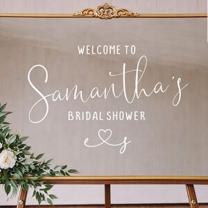 Bridal Shower Welcome Decal, DIY Vinyl Lettering for Mirrors and Signs