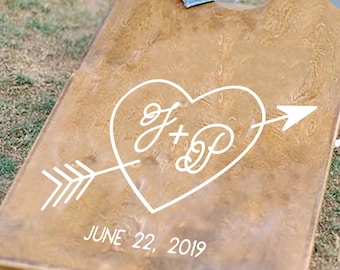 Wedding Cornhole Decals