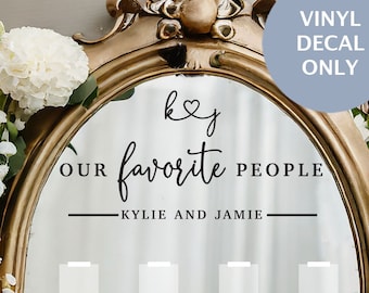 Wedding Seating Chart Header, Our Favorite People Sign, Your Seat Awaits Decal