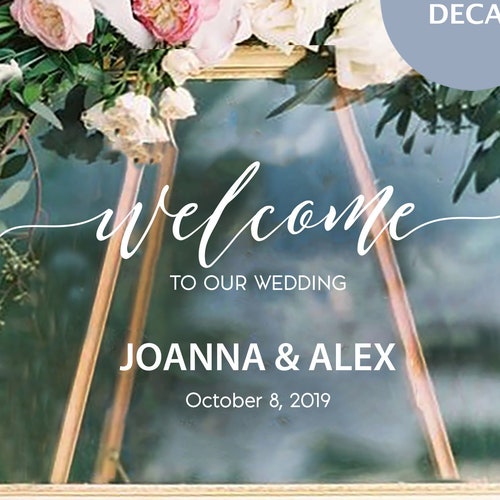 54inx36in Decal Sticker Multiple Sizes Welcome to Our Wedding White Blue Lifestyle Welcome to Our Wedding Outdoor Store Sign White Set of 2 54inx36in Decal Sticker Multiple Sizes Welcome to Our Wedding White Blue Lifestyle Welcome to Our Wedding Outdoor Store Sign White Set of 2