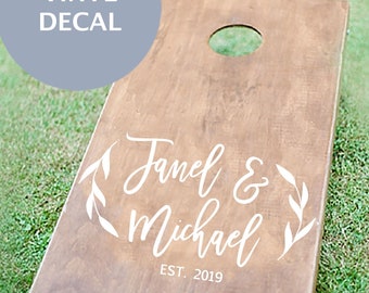 Corn Hole Decal, Wedding Cornhole Boards, Wedding Game