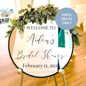 Bridal Shower Welcome Decal, Wedding Mirror Decal, Welcome Sign Mirror, Wedding Shower Sign