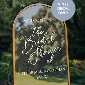 Bridal Shower Welcome Decal, Bridal Shower Welcome Sign, Engagement Personalized Wall Decal Sticker - Wedding, Bridal Shower Sign