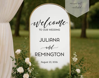 Welcome To Our Wedding Decal: Personalized Wedding Sign Decor