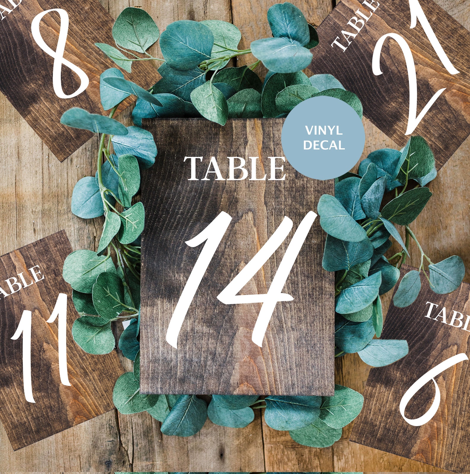 Wedding Table Number Table Number Decals Table Number Etsy