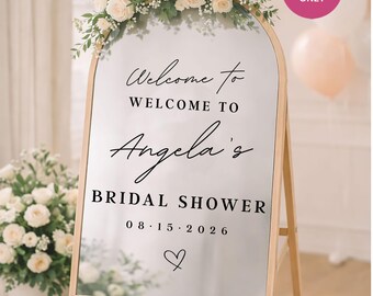 Custom Bridal Shower Decal Vinyl, Personalized Name Sticker, Party Favor or Decor