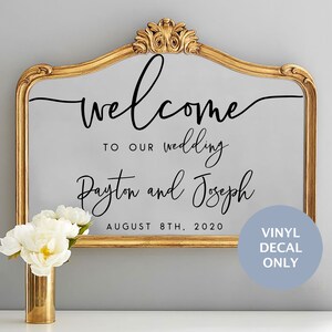 Welcome to our Wedding, Wedding Signs Decal, Acrylic Wedding