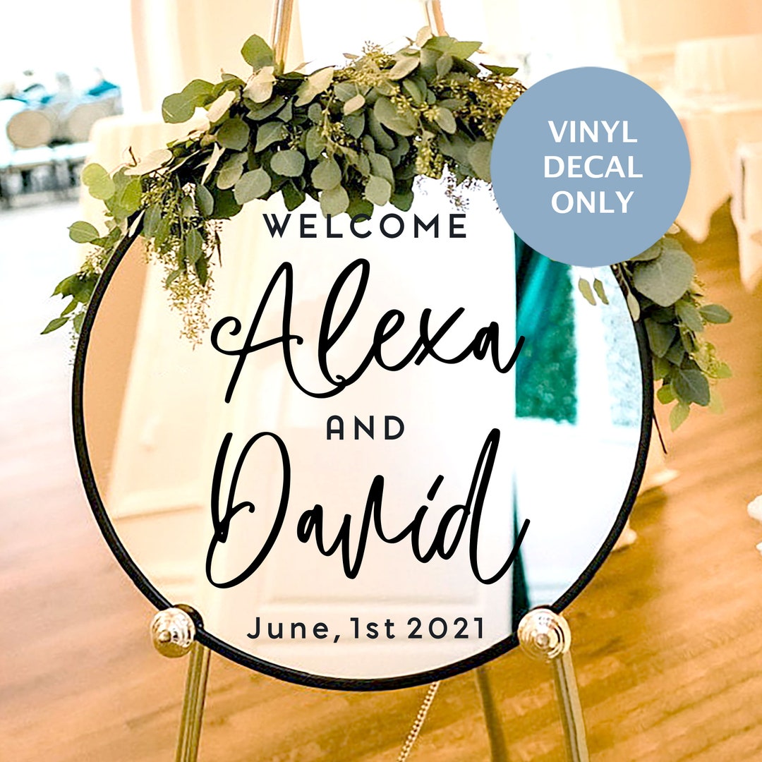 Mirror Decal Wedding Wedding Sign Acrylic Wedding Etsy