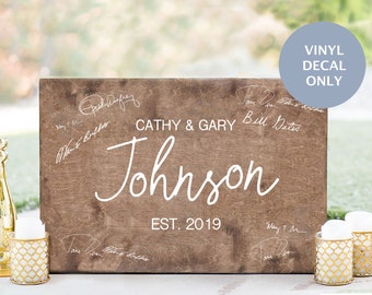 Guest Board Sign, Wedding Decal,  Wedding Guestbook Alternative