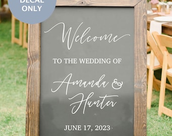 Wedding Sign, Acrylic Wedding Welcome Sign, Wedding Entrance Sign, Welcome Sign with Wooden Frame