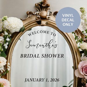 Custom Bridal Shower Welcome Decal, Wedding Shower Sign Decal