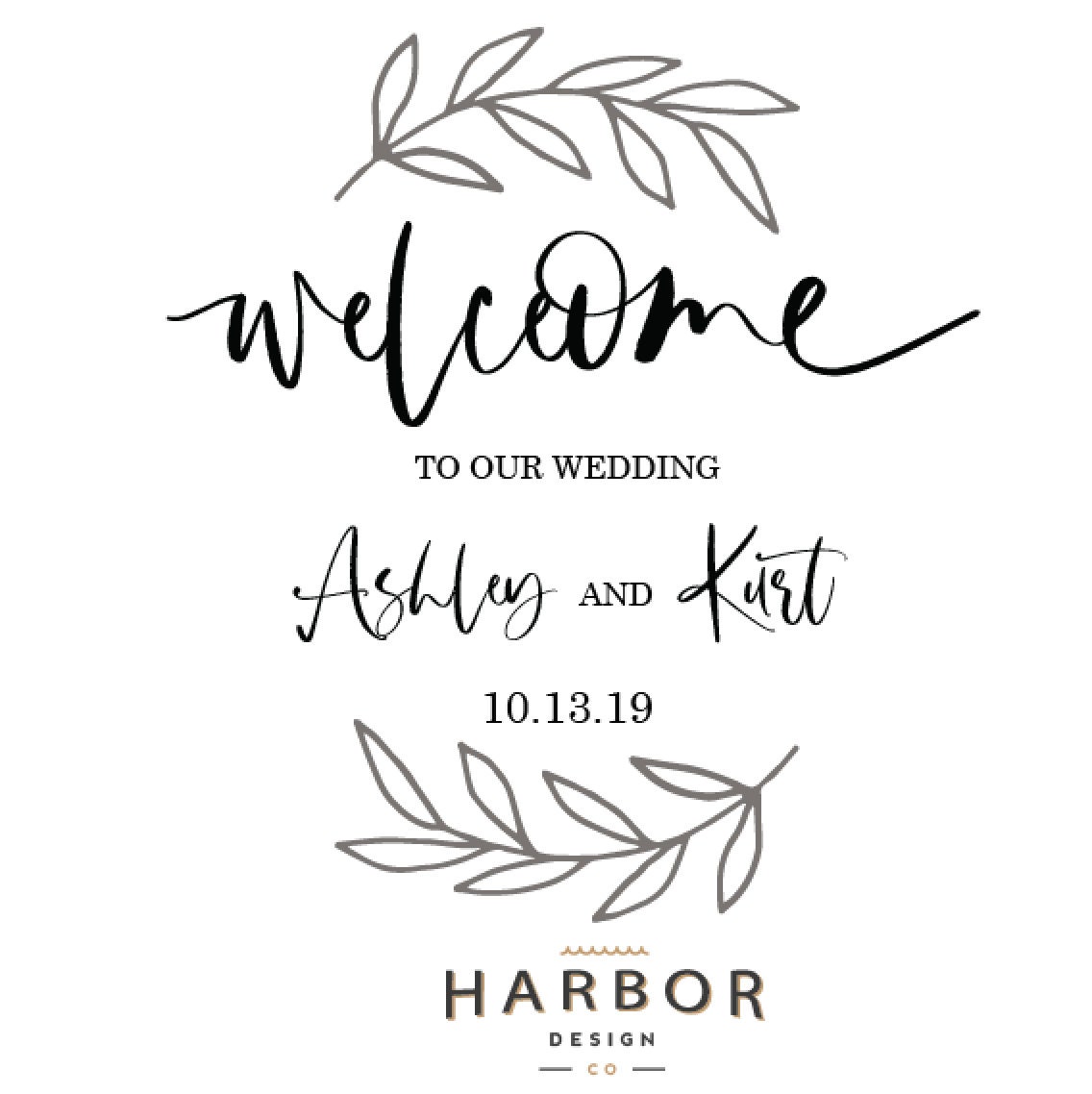 Welcome to Our Wedding Sign Welcome Wedding Sign Decal - Etsy