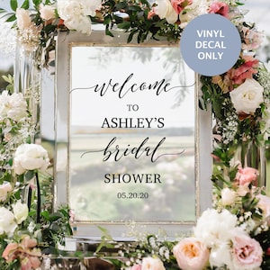 Bridal Shower Welcome Sign Decal, Welcome To Our Wedding
