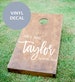 Mr and Mrs Sign, Custom Cornhole Boards Decal, Last Name Sign 
