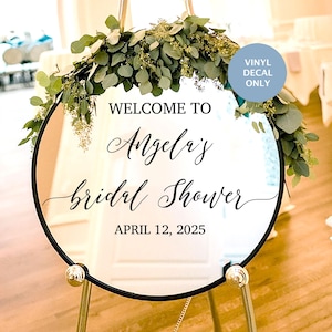 Bridal Shower welcome Sign Decal, Personalized Bridal Shower Sign