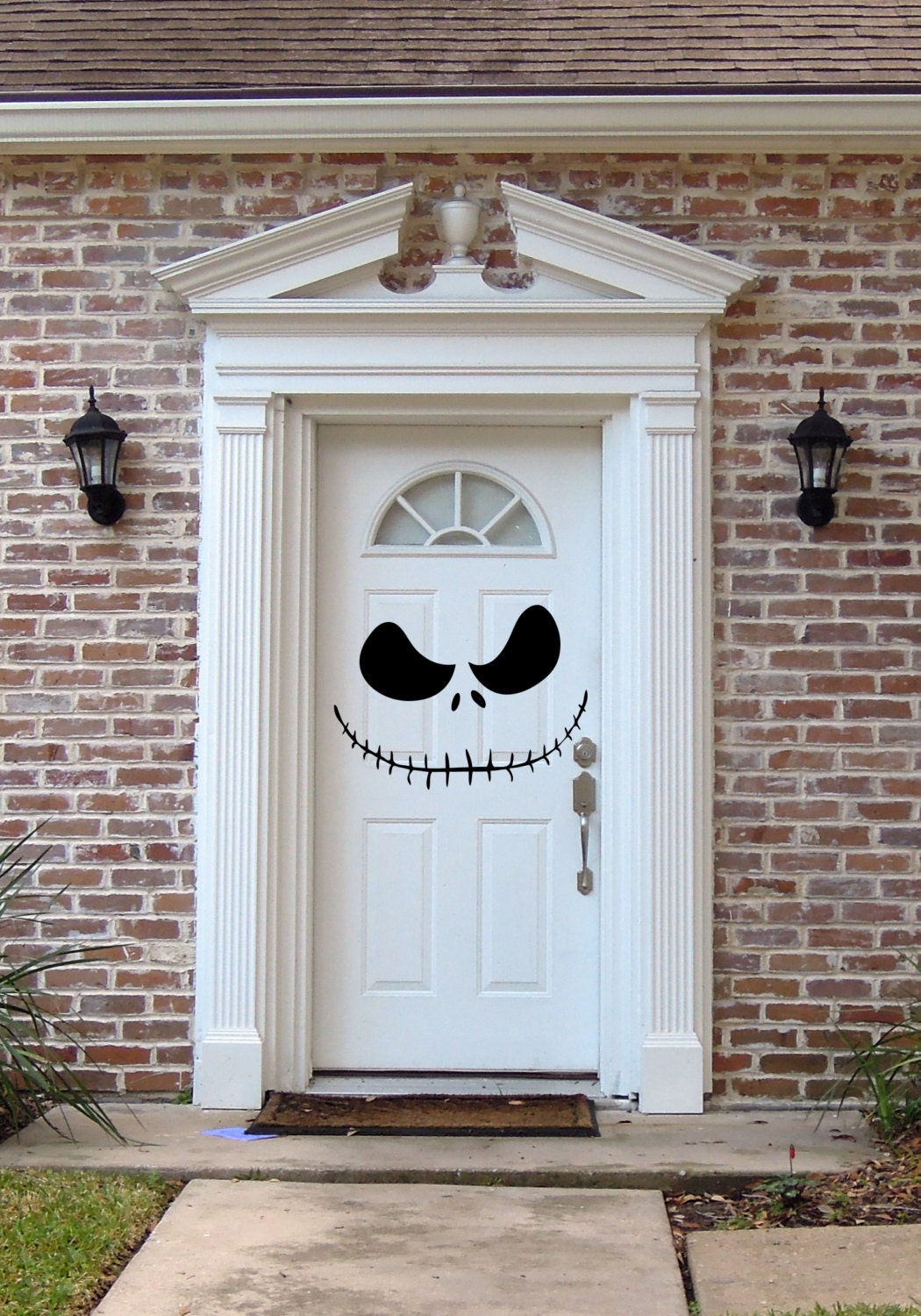 Jack Skellington Face Door Decal Nightmare Before Christmas Etsy
