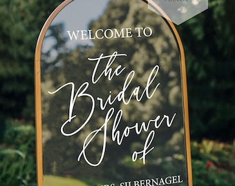 Bridal Shower Mirror Decal: Custom Vinyl Sticker for DIY Welcome Sign
