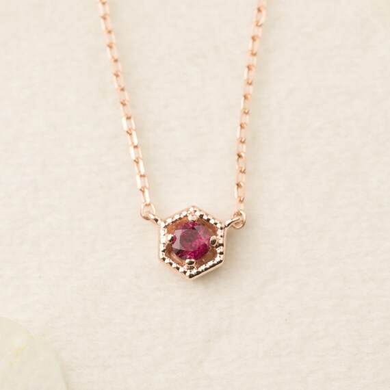 Floating ruby cheap necklace