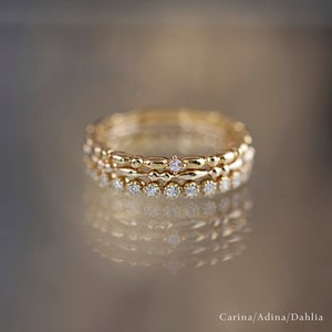 Diamond eternity band, Wedding band, diamond full eternity ring, genuine diamond ring, Bezel setting, 14k yellow gold, rose gold, white gold image 9