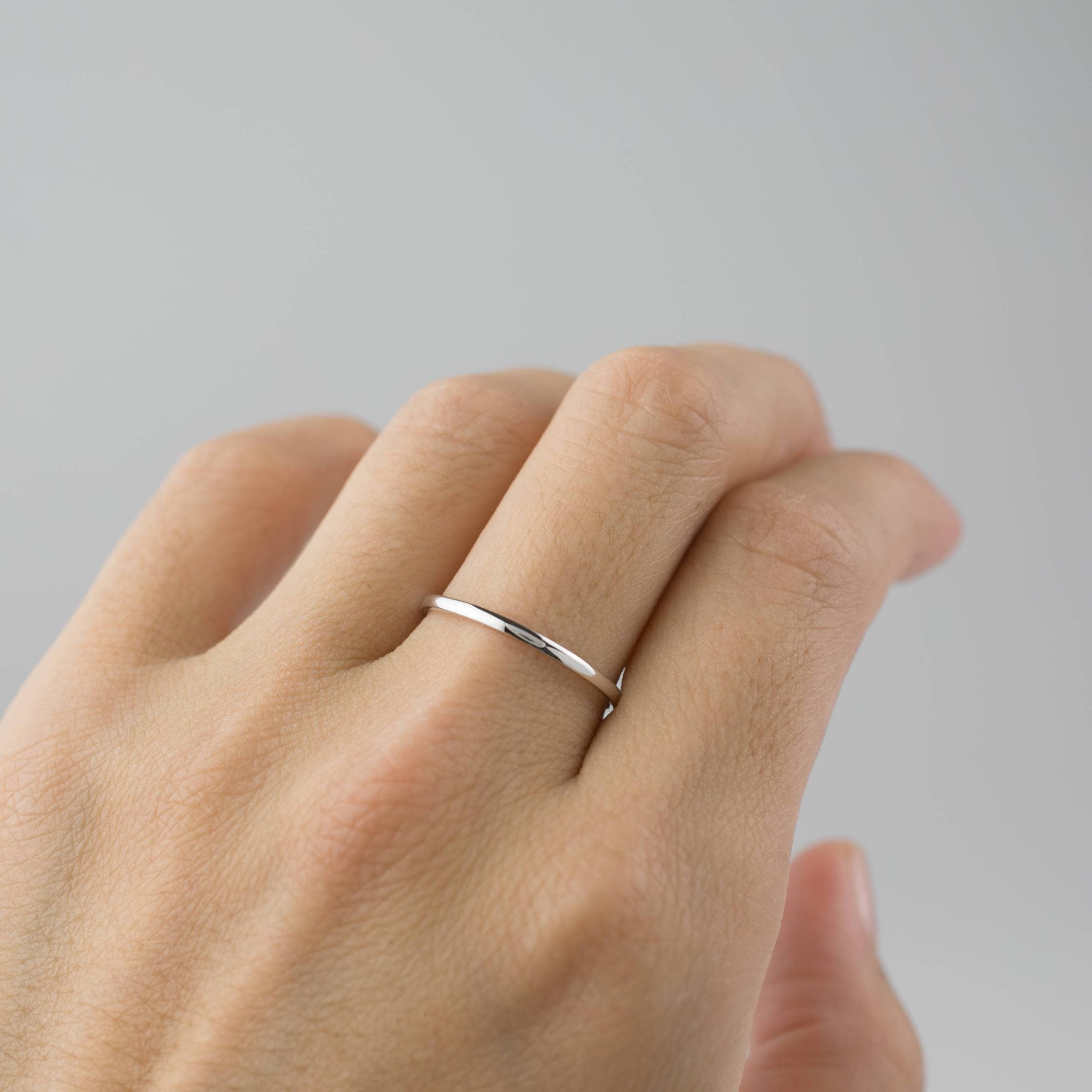Thin platinum band 1.3mm wedding ring spacer ring pt950 Etsy
