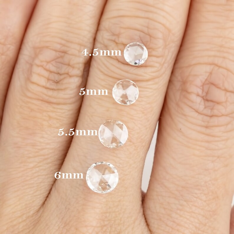 Round Diamond Engagement ring, Unique hexagon diamond engagement ring, 14k gold engagement ring, Dainty Pave Band Diamond Engagement ring image 5