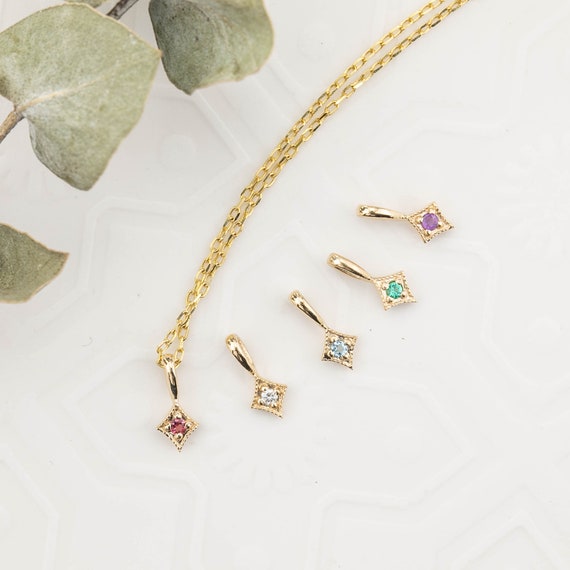 Tiny birthstone deals charms