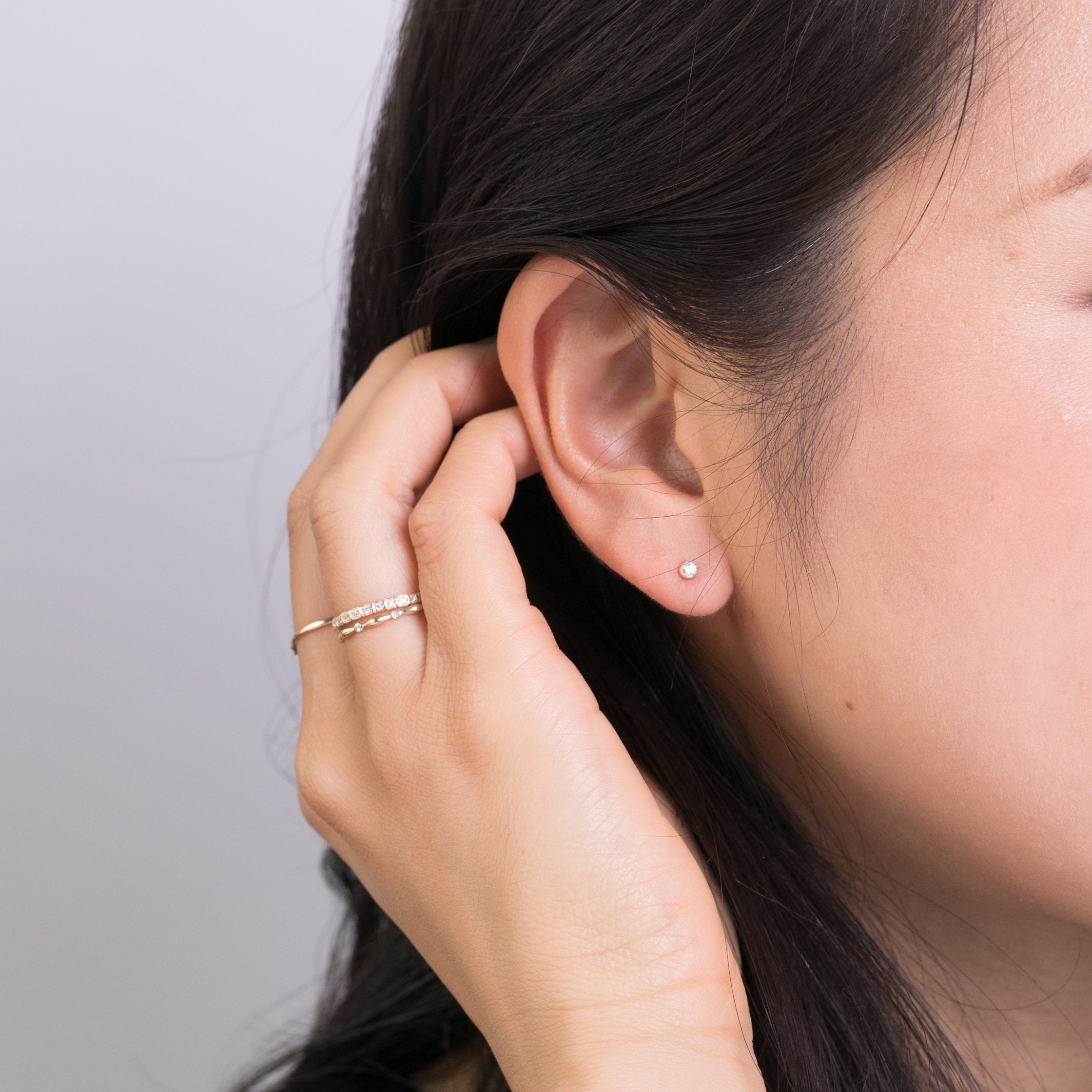 Small diamond deals cuff earrings
