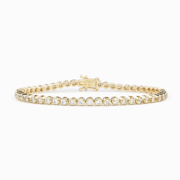 2ctw Illusion Tennis Bracelet, 14k Solid Gold, Tennis gold bracelet, Bridal Jewelry, Everyday Diamond Bracelet, Mothers Day Gift, Wedding