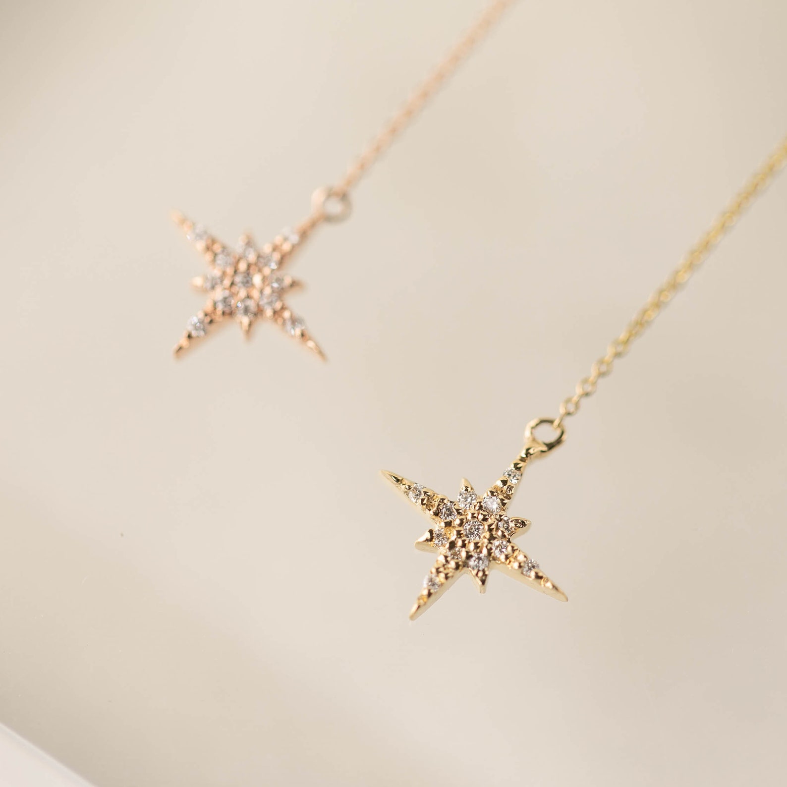 14k rose gold yellow gold white gold diamond cluster Etsy