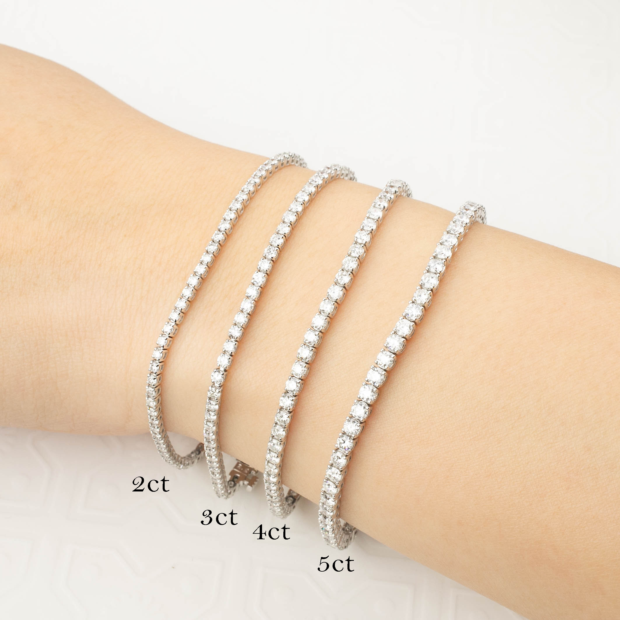 2ct 3ct 4ct 5ct、ダイヤモンドテニスブレスレット、14kソリッド 2ct 3ct 4ct 5ct、ダイヤモンドテニスブレスレット、14kソリッド