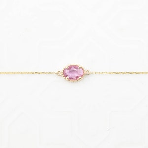 Oval sapphire solitaire necklace, Green sapphire necklace, Purple sapphire necklace, Pink sapphire, September Birthstone Jewelry 14k gold