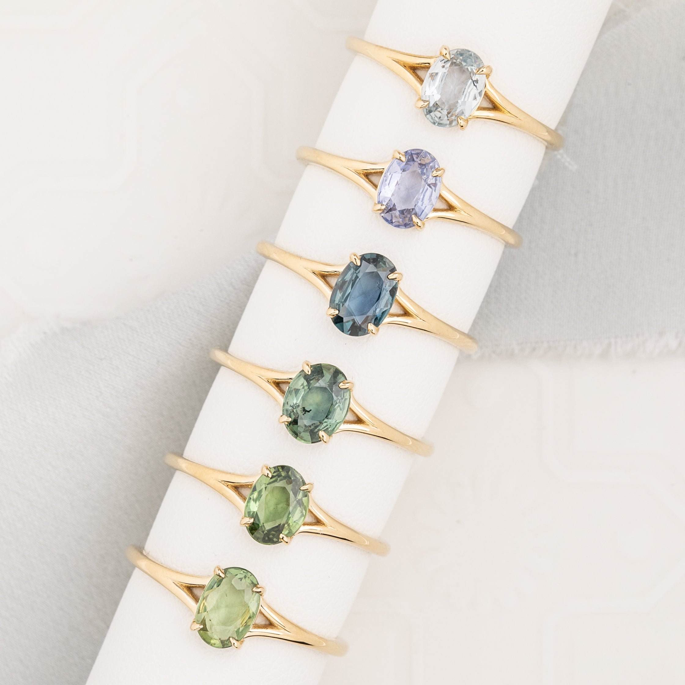 Oval Blue Montana Sapphire Engagement Ring, Vintage inspired green Sapphire diamond ring, unique oval engagement ring, Oval sapphire ring