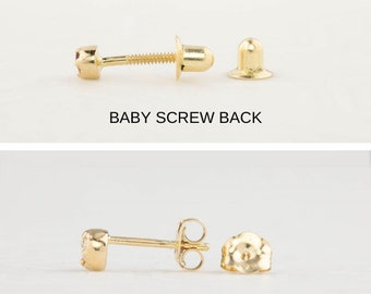 14k solid gold push back, Kid's bell backing Replacement