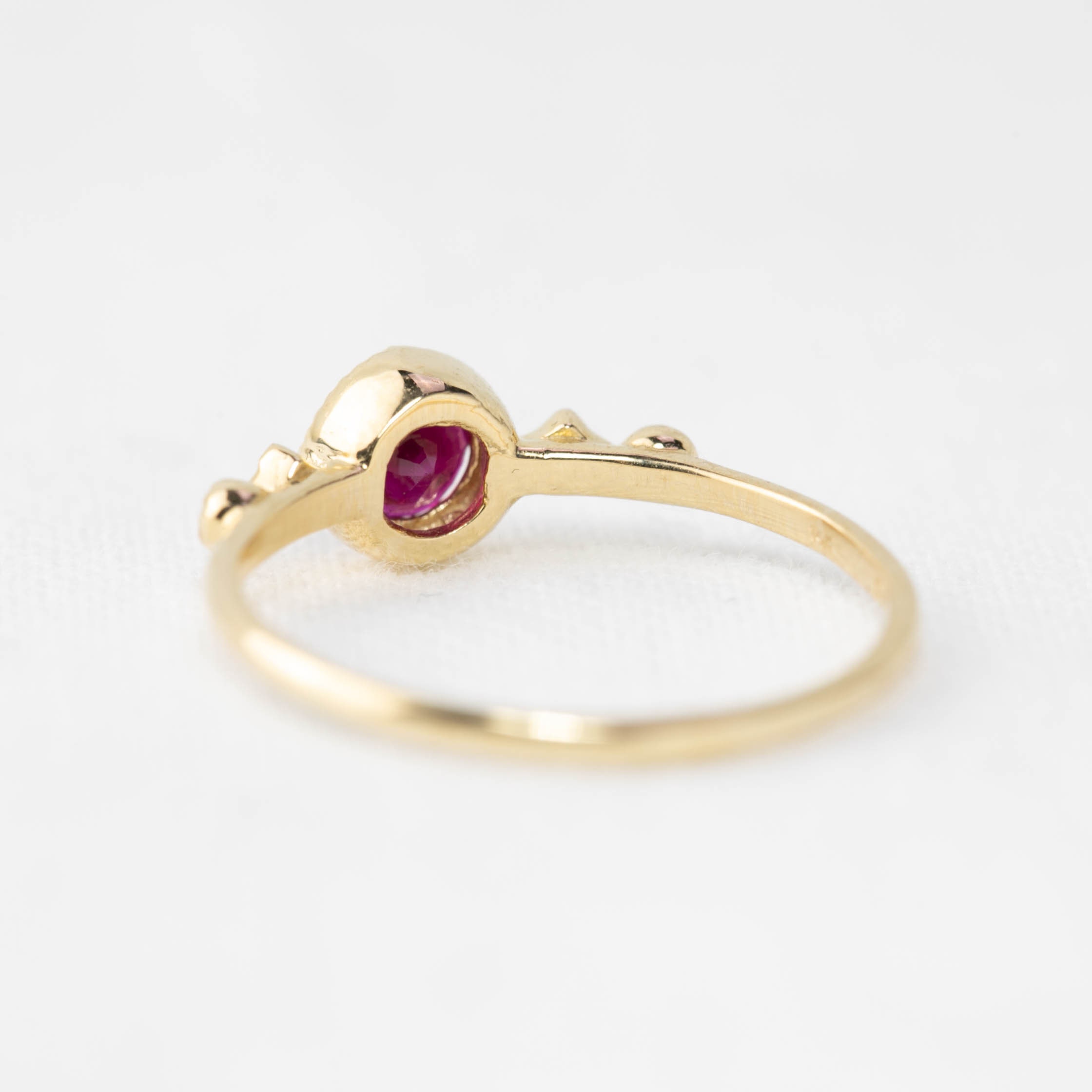 Ruby Engagement Ring 14k Gold July Birthstone Jewelry Round | Etsy