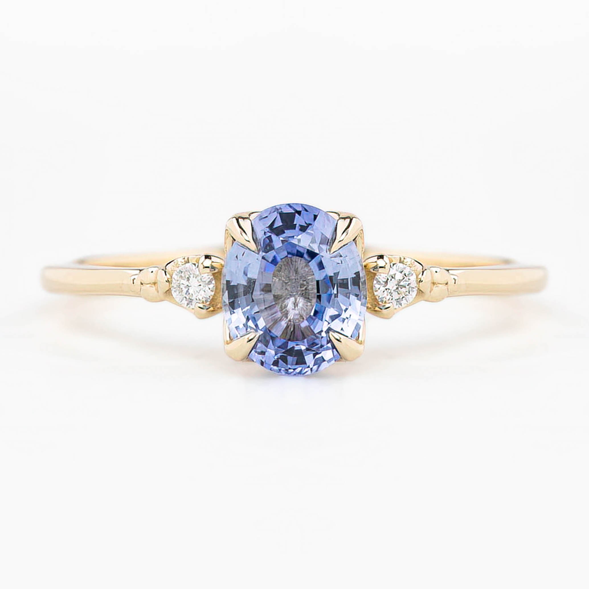 1.18ct Oval Blue Sapphire Engagement Ring Alternative - Etsy