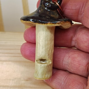 ceramic handmade whistle necklace