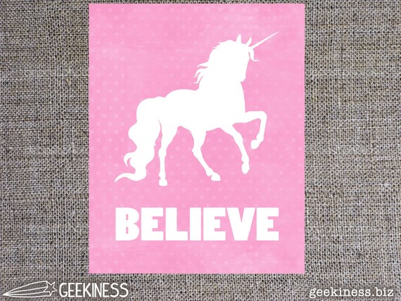 Items similar to Believe in Unicorns - Instant Download Printable 16x20 ...