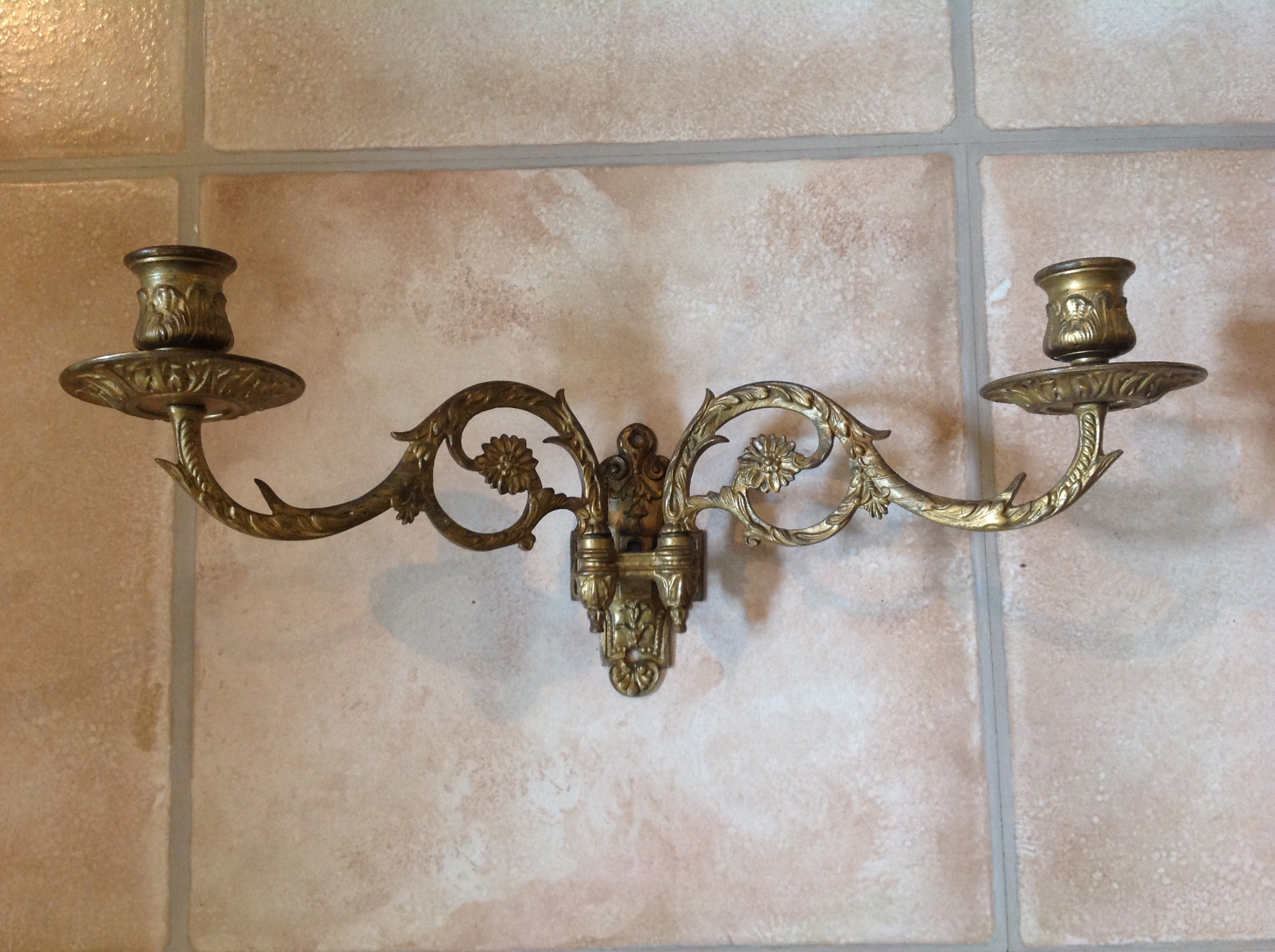 Elegant Double Branch French Vintage Candelabra