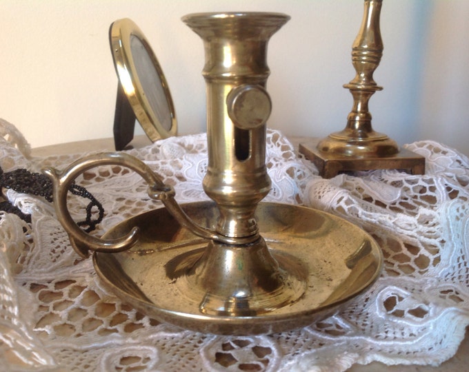 Vintage Brass Chamber Candle Holder Discovered in Our Attic in Etsy