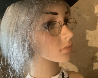 Antique French Spectacles in Original Wooden Case. Wire Frame Eye Glasses. Good Condition 1890s.